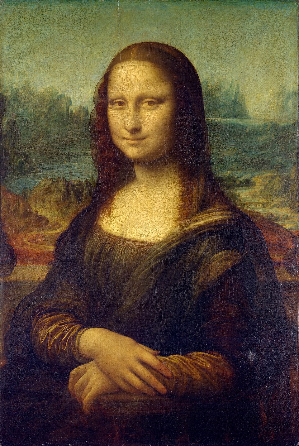 Mona Lisa by Leonardo da Vinci, C2RMF retouched digitization, public domain source image